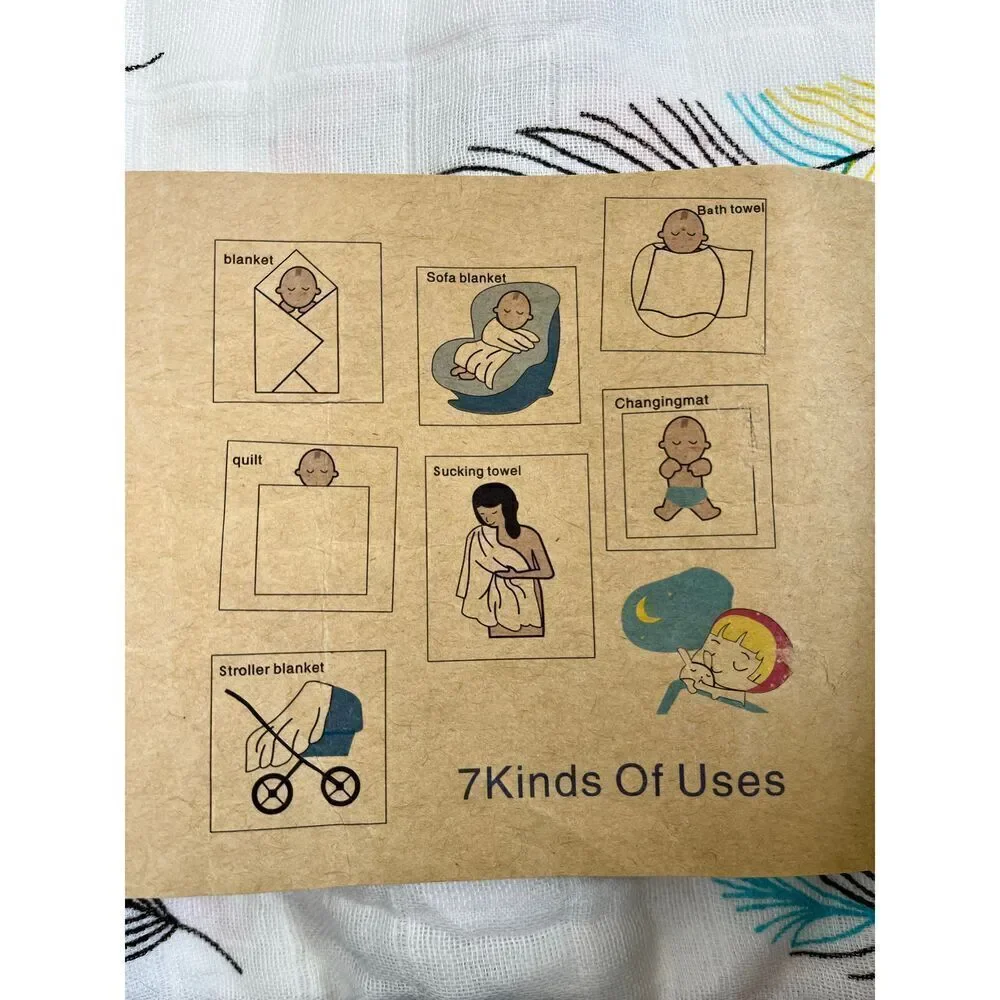 NEW simfamily Infant Baby Muslin Blanket Swaddle BUY 2 GET 1 FREE